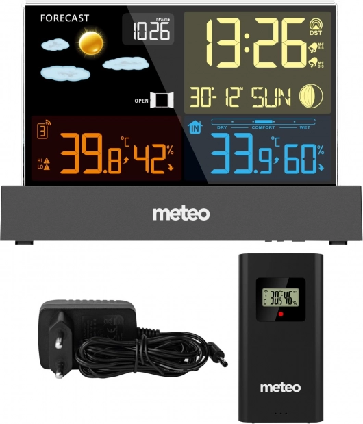 Stacja pogodowa METEO SP110C z DCF, czarna