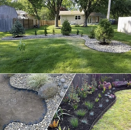Ogrodowy obrzeże 4 cm x 10 m Gardlov czarny