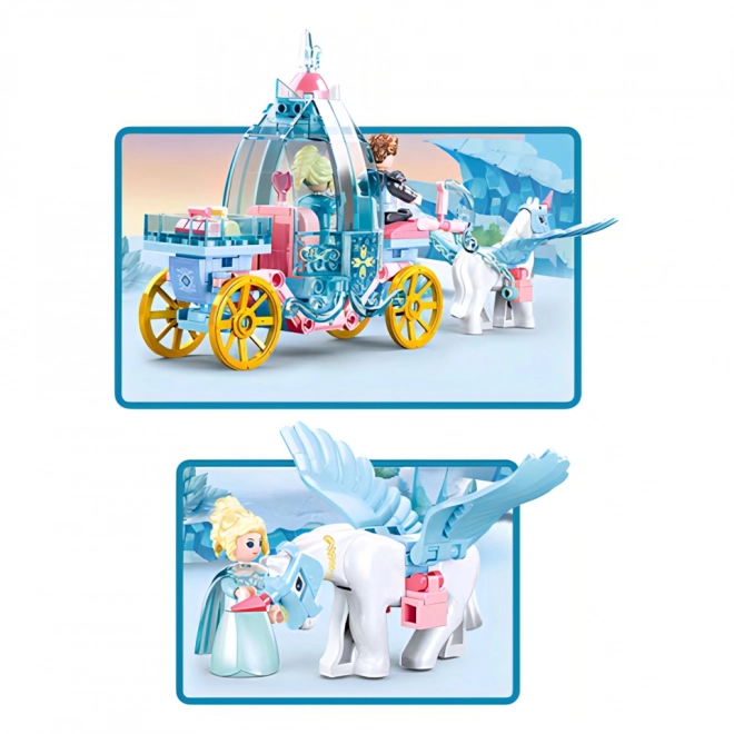 Sluban Zimowe wróżki M38-B0896 Powóz z magicznym jednorożcem