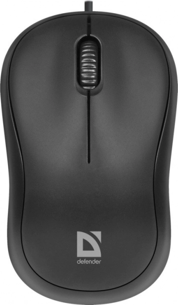 Czarna przewodowa mysz Defender