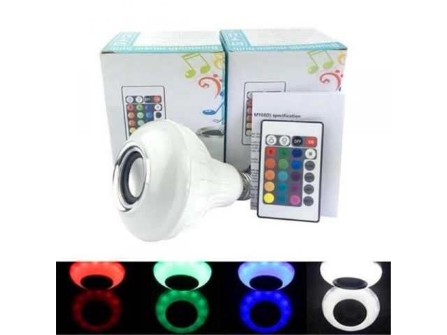 Kolorowa żarówka LED z głośnikiem Bluetooth