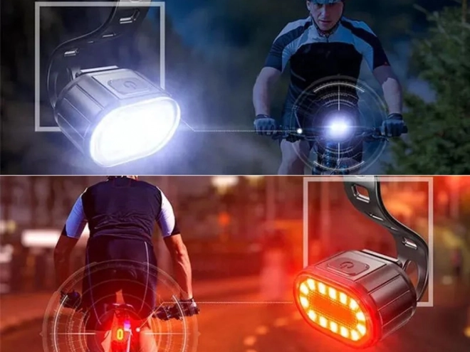 Ładowalne światła rowerowe LED z USB