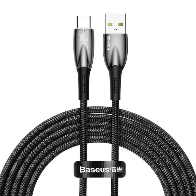 Kabel USB-C Baseus Glimmer 100 W, 2m czarny