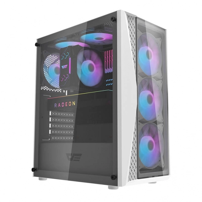 Obudowa komputerowa Darkflash DK352 Plus z 4 wentylatorami (czarno-biała)