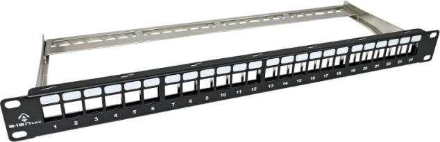 Modułowy patch panel 1U pusty 24 porty pod keystone