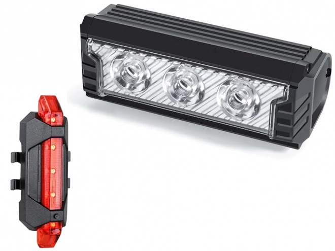 Zestaw lamp rowerowych LED z ładowaniem USB