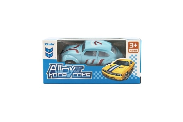 Metalowy wyścigowy samochód 6 cm w pudełku