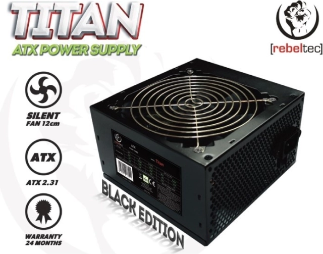 Uniwersalny komputerowy zasilacz ATX 2.31 REBELTEC Titan 450W
