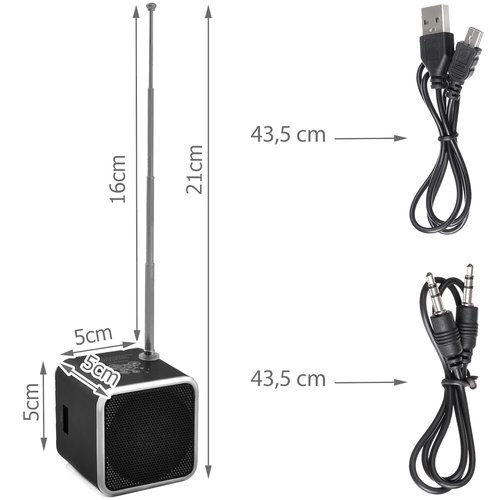 Przenośny głośnik Bluetooth z radiem i wyświetlaczem LCD TD-V26