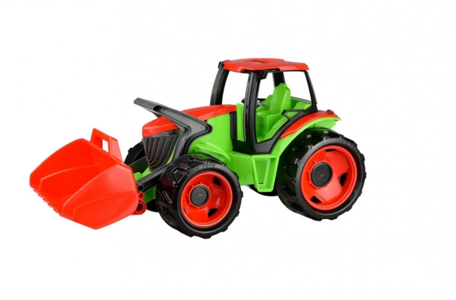 Traktor z łopatą niebiesko szary