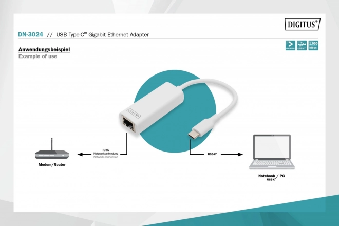 adapter USB-C do Ethernet Gigabit