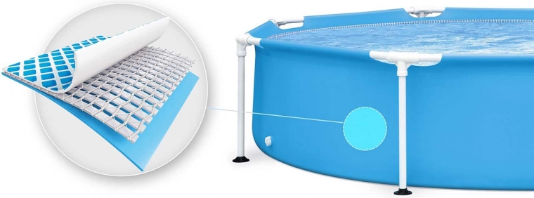 Trójwarstwowy materiał PVC ze wzmocnieniem