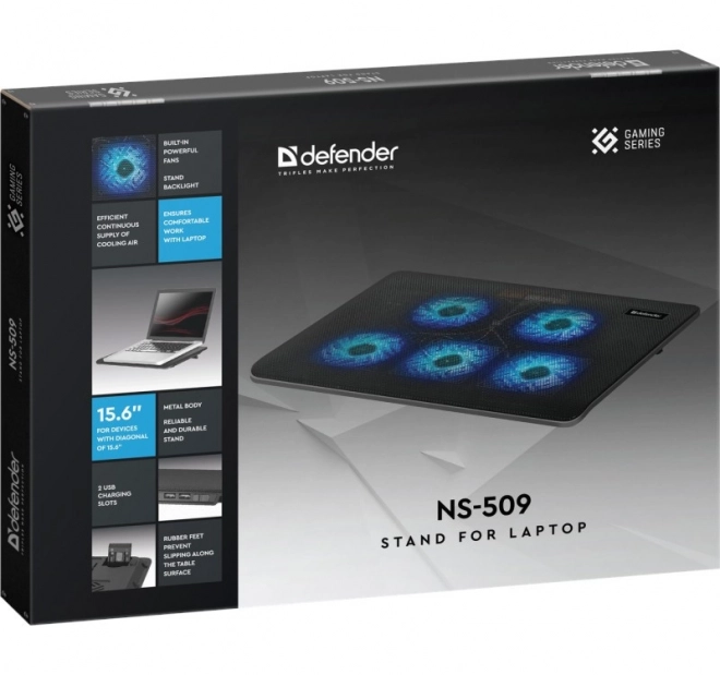 Metalowa podstawka chłodząca do laptopów NS-509, 15.6"-17"