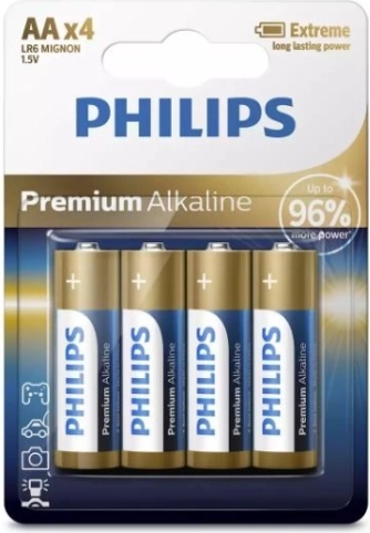 Wysokiej jakości baterie alkaliczne AA x4