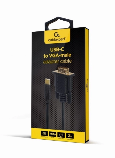 Kabel USB-C do VGA męski 1920x1080 60Hz