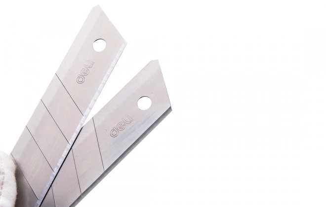 Nóż 25 mm 10 szt. głowica nożowa Deli Tools EDL-DP05 (srebrna)