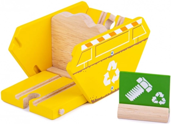 Drewniany pojemnik do recyklingu do kolejki BIGJIGS RAIL