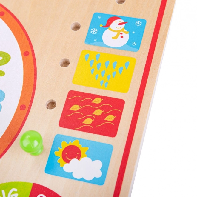 Bigjigs Toys Kalendarz z zegarem