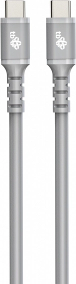 Silikonowy kabel USB C - USB C 1 m szary