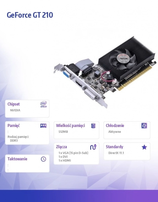 Karta graficzna GeForce GT210 512MB DDR3