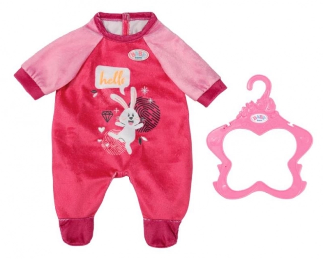 Aksamitne różowe śpioszki dla lalki 43 cm BABY born
