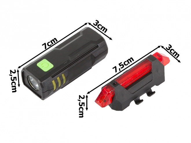 Zestaw świateł USB na rower przednie i tylne