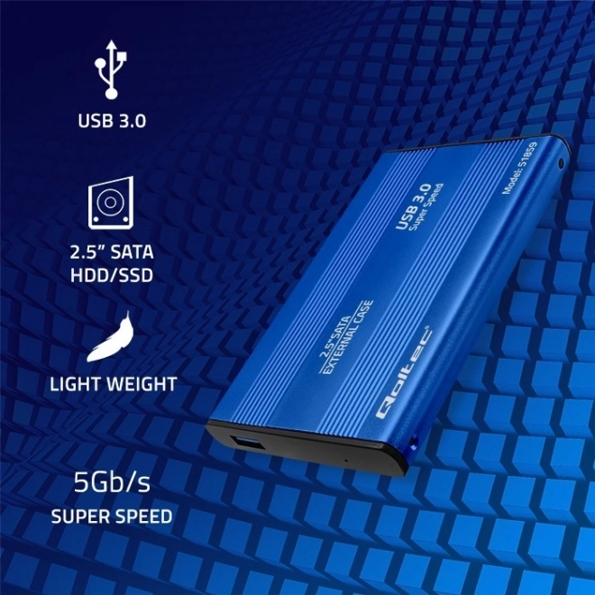 Zewnętrzna obudowa na HDD/SSD 2.5" SATA3 USB 3.0 Niebieska