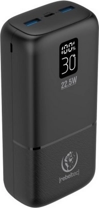 Powerbank P30 z LCD, 30 000 mAh, PD 22,5 W