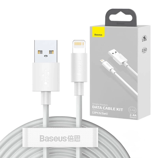 Zestaw kabli danych USB na Lightning Baseus Simple Wisdom