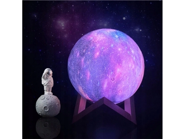 Nocna lampa GALAXY 3D z kolorowym podświetleniem RGB + zdalne sterowanie