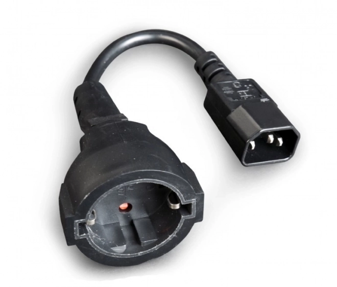 Adapter zasilania IEC320 C14 do SCHUKO (F) 15 cm