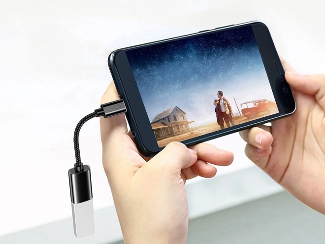 USB-C na USB-A 3.0 OTG adapter z plecionym kablem