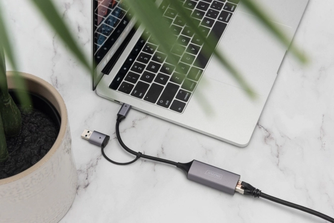 Digitus USB-C do USB-A adapter na RJ45 2.5 Gigabit Ethernet