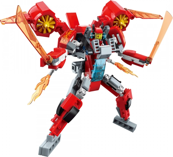 Qman Flame Blade Raider – zestaw konstrukcyjny robot i myśliwiec 2w1