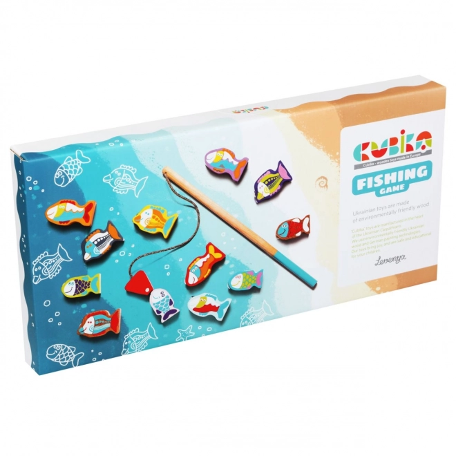 CUBIKA 13739 Rybołów - drewniana gra 14 elementów