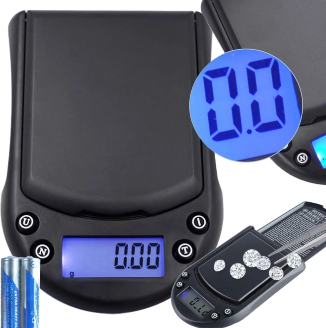 Elektroniczna kieszonkowa waga o wysokiej dokładności 500 g/0,1 g