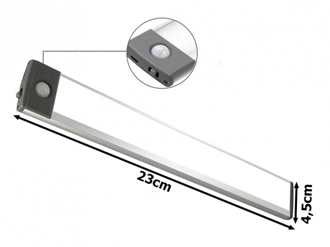Usb lampa z czujnikiem ruchu i ściemniania 23 cm