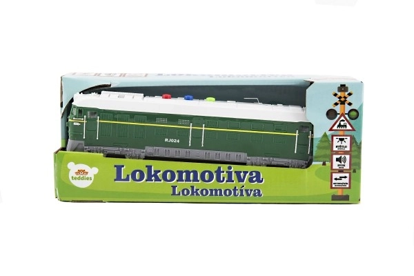 Plastowa lokomotywa z efektami świetlnymi i dźwiękowymi