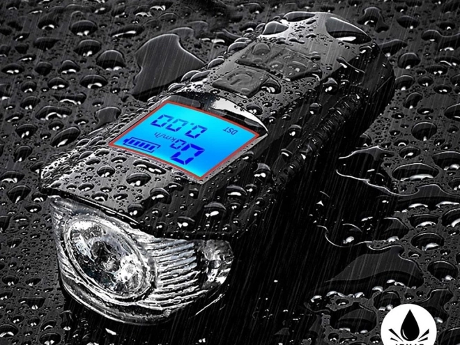 Wielofunkcyjne światło rowerowe 3w1 z LED, licznikiem km i klaksonem