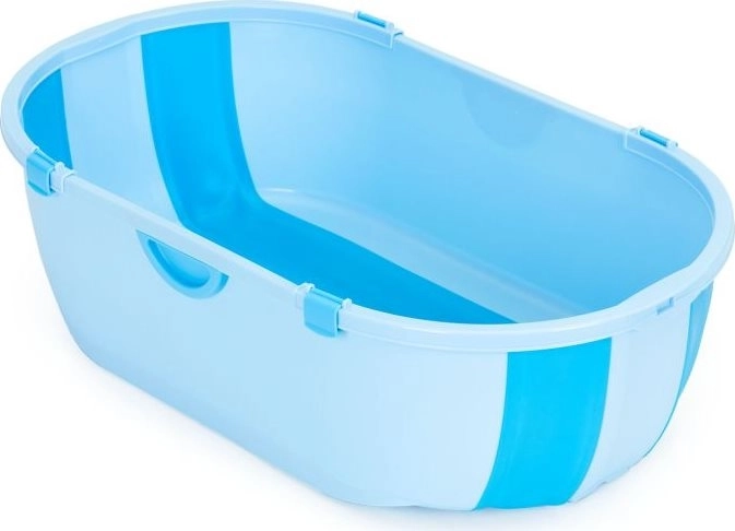 Składana wanienka dla dzieci z korkiem spustowym, niebieska ECOTOYS