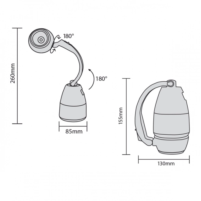 LED latarka kempingowa 3 w 1 stolik lampka funkcja powerbanku MCE298