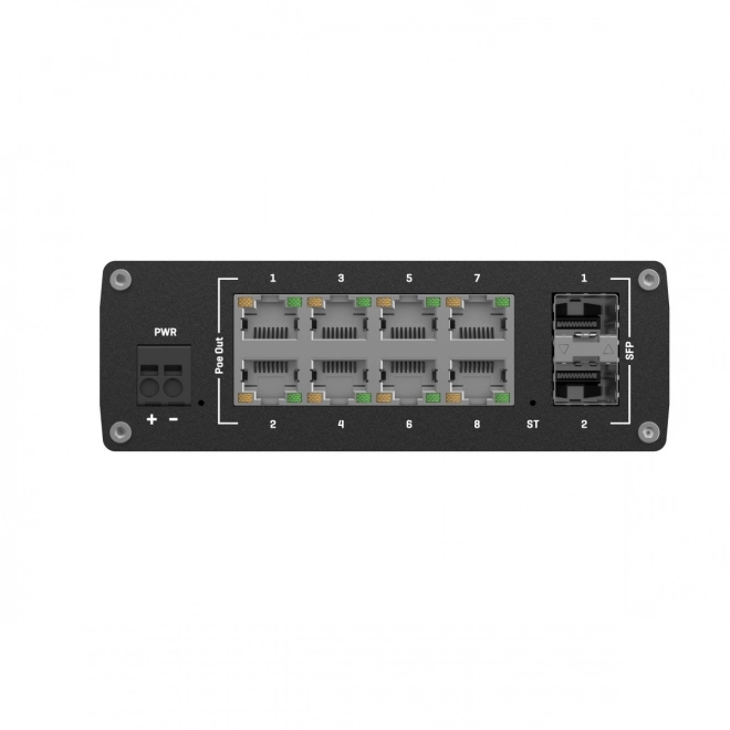 Przemysłowy zarządzany przełącznik TSW202 2xSFP 8xPoE+ L2/L3