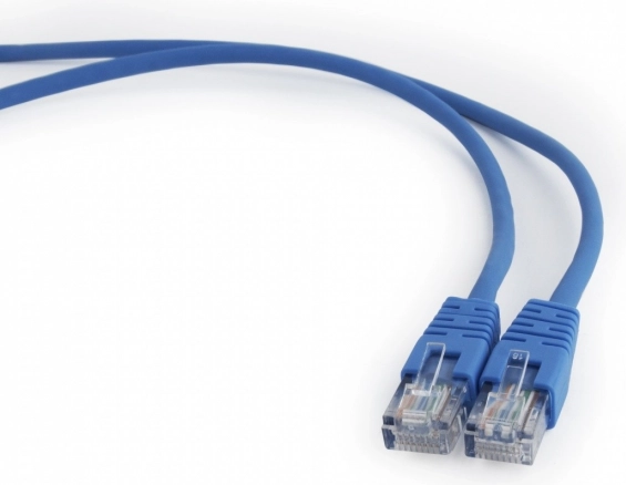 Kabel patch Cat.5e 0,5 m niebieski z odlewaną osłoną