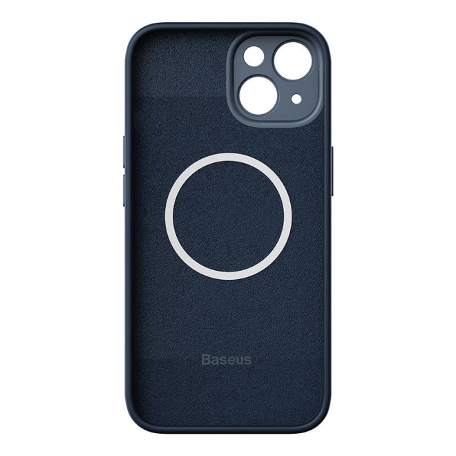 Magnetyczne etui i zestaw szkła hartowanego do iPhone 14 Plus - Baseus Liquid Silica niebieskie