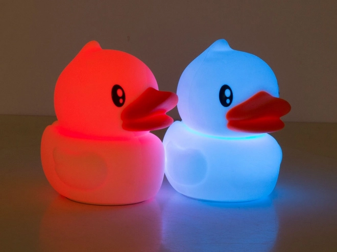 Dzieci19ca LED Kaczka Nocna Światło Silikonowe