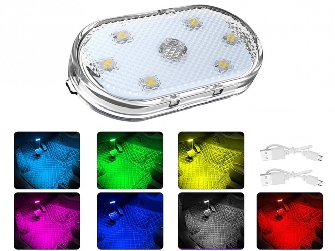 LED RGB oświetlenie wnętrza samochodu - bezprzewodowy dodatek