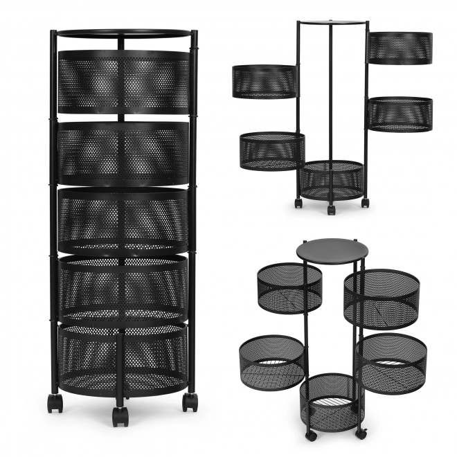 Organizer kuchenny z półkami obrotowymi, 5 poziomów, metalowy, ModernHome