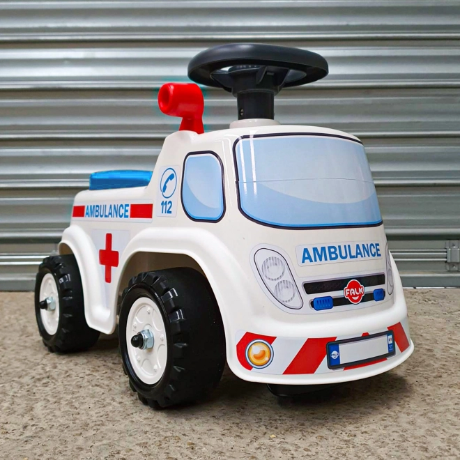 FALK Jeździk Ambulans z otwieranym siedzeniem i klaksonem na kierownicy