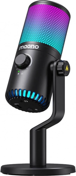 gamingowy mikrofon USB Maono DM30RGB z podświetleniem RGB (czarny)