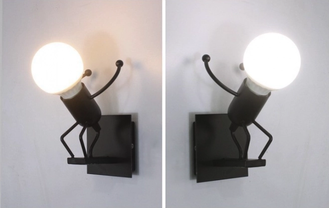 Lampa ścienna Loft czarna